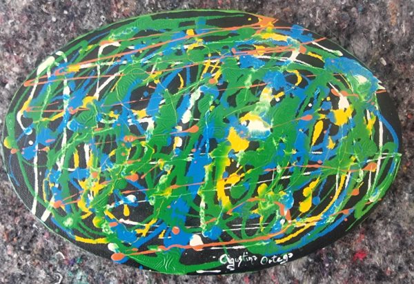 Lienzo ovalado medidas 30x20cm,Técnica mixta, año 2020