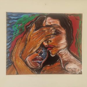 Pintura sobre cartón, medidas , 60x52cm