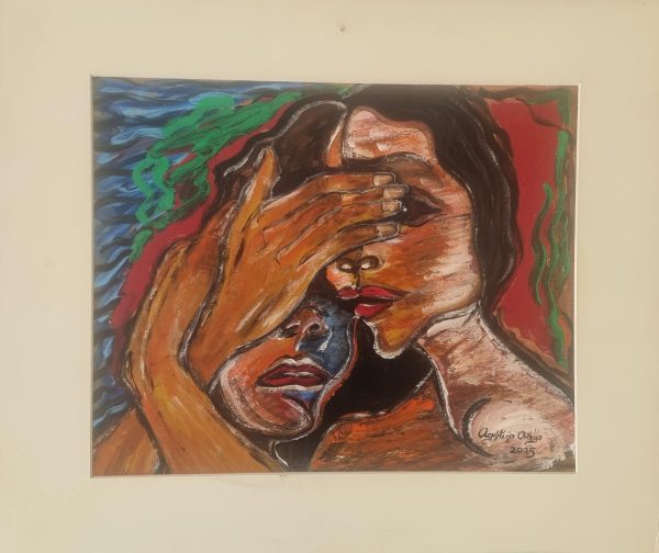 Pintura sobre cartón, medidas , 60x52cm
